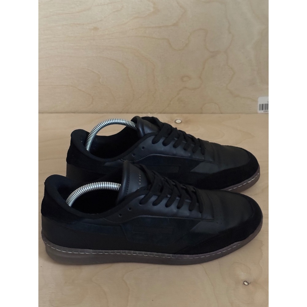 Oliver Cabell Low 1 Black Leather Suede Sneakers Mens EU 42 Italy Luxury Trainer